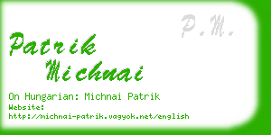 patrik michnai business card